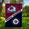 Colorado Avalanche vs Winnipeg Jets House Divided Flag, NHL House Divided Flag