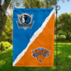 Dallas Mavericks vs New York Knicks House Divided Flag, NBA House Divided Flag