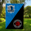 Dallas Mavericks vs Toronto Raptors House Divided Flag, NBA House Divided Flag