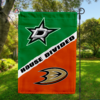 Dallas Stars vs Anaheim Ducks House Divided Flag, NHL House Divided Flag