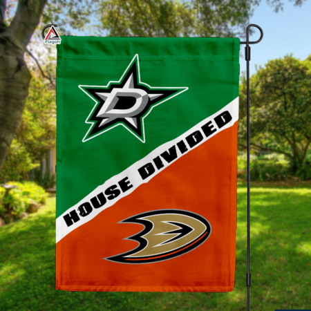 Stars vs Ducks House Divided Flag, NHL House Divided Flag