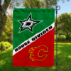 Dallas Stars vs Calgary Flames House Divided Flag, NHL House Divided Flag