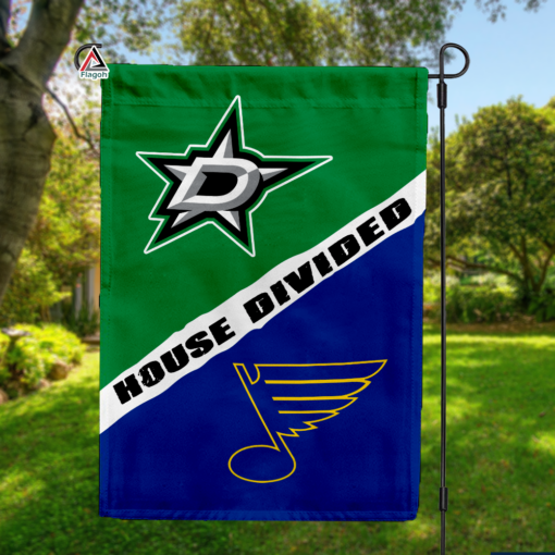 Stars vs Blues House Divided Flag, NHL House Divided Flag