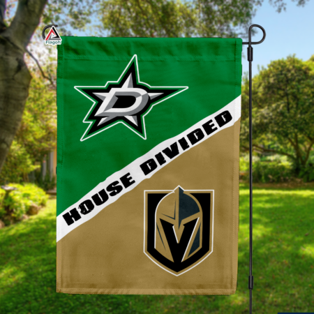 Stars vs Golden Knights House Divided Flag, NHL House Divided Flag