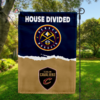 Denver Nuggets vs Cleveland Cavaliers House Divided Flag, NBA House Divided Flag