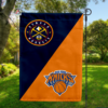 Denver Nuggets vs New York Knicks House Divided Flag, NBA House Divided Flag