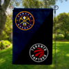 Denver Nuggets vs Toronto Raptors House Divided Flag, NBA House Divided Flag