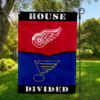 Detroit Red Wings vs St. Louis Blues House Divided Flag, NHL House Divided Flag