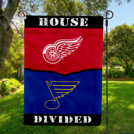 Red Wings vs Blues House Divided Flag, NHL House Divided Flag