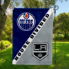 Edmonton Oilers vs Los Angeles Kings House Divided Flag, NHL House Divided Flag