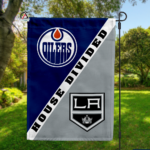 Oilers vs Kings House Divided Flag, NHL House Divided Flag