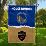 Warriors vs Cavaliers House Divided Flag, NBA House Divided Flag