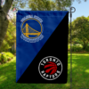 Golden State Warriors vs Toronto Raptors House Divided Flag, NBA House Divided Flag