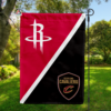 Houston Rockets vs Cleveland Cavaliers House Divided Flag, NBA House Divided Flag