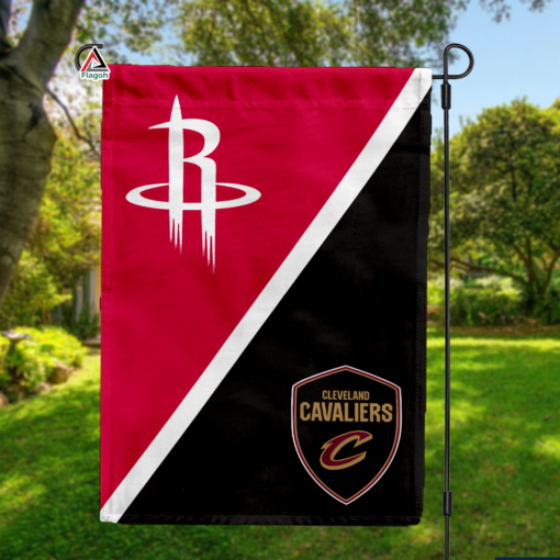 Rockets vs Cavaliers House Divided Flag, NBA House Divided Flag