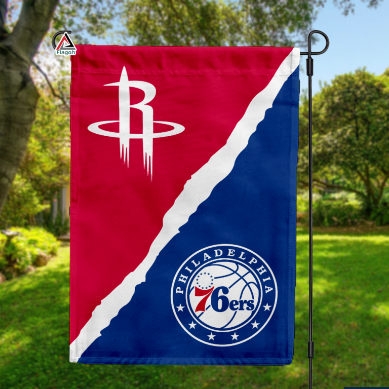 Rockets vs 76ers House Divided Flag, NBA House Divided Flag - Flagoh