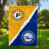 Indiana Pacers vs Philadelphia 76ers House Divided Flag, NBA House Divided Flag