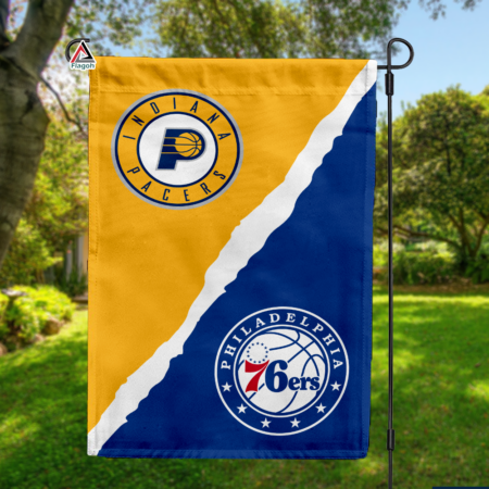 Pacers vs 76ers House Divided Flag, NBA House Divided Flag