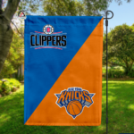 Clippers vs Knicks House Divided Flag, NBA House Divided Flag