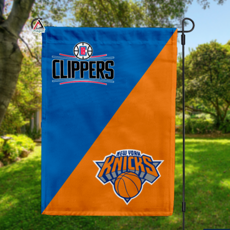 Clippers vs Knicks House Divided Flag, NBA House Divided Flag