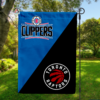 LA Clippers vs Toronto Raptors House Divided Flag, NBA House Divided Flag