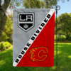 Los Angeles Kings vs Calgary Flames House Divided Flag, NHL House Divided Flag