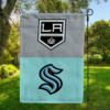 Los Angeles Kings vs Seattle Kraken House Divided Flag, NHL House Divided Flag