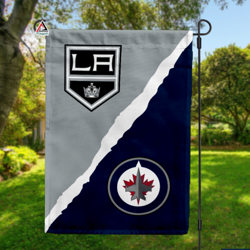 Kings vs Jets House Divided Flag, NHL House Divided Flag