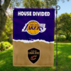 Los Angeles Lakers vs Cleveland Cavaliers House Divided Flag, NBA House Divided Flag