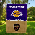 Lakers vs Cavaliers House Divided Flag, NBA House Divided Flag