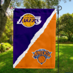 Lakers vs Knicks House Divided Flag, NBA House Divided Flag