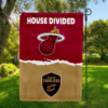 Miami Heat vs Cleveland Cavaliers House Divided Flag, NBA House Divided Flag