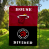 Miami Heat vs Toronto Raptors House Divided Flag, NBA House Divided Flag