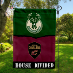 Bucks vs Cavaliers House Divided Flag, NBA House Divided Flag