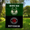 Milwaukee Bucks vs Toronto Raptors House Divided Flag, NBA House Divided Flag