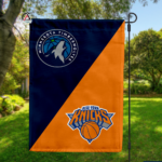 Timberwolves vs Knicks House Divided Flag, NBA House Divided Flag