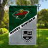 Minnesota Wild vs Los Angeles Kings House Divided Flag, NHL House Divided Flag