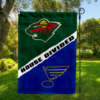 Minnesota Wild vs St. Louis Blues House Divided Flag, NHL House Divided Flag