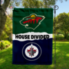 Minnesota Wild vs Winnipeg Jets House Divided Flag, NHL House Divided Flag