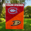 Montreal Canadiens vs Anaheim Ducks House Divided Flag, NHL House Divided Flag