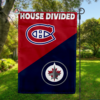 Montreal Canadiens vs Winnipeg Jets House Divided Flag, NHL House Divided Flag