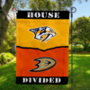 Nashville Predators vs Anaheim Ducks House Divided Flag, NHL House Divided Flag