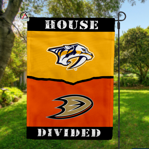 Predators vs Ducks House Divided Flag, NHL House Divided Flag