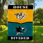 Predators vs Sharks House Divided Flag, NHL House Divided Flag