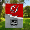 New Jersey Devils vs Los Angeles Kings House Divided Flag, NHL House Divided Flag