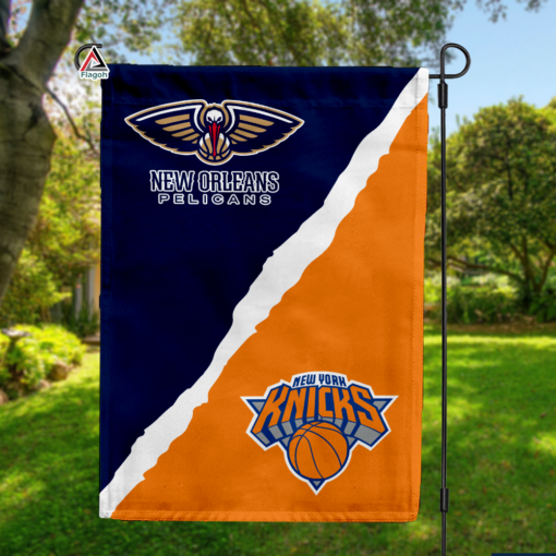 Pelicans vs Knicks House Divided Flag, NBA House Divided Flag