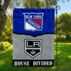 New York Rangers vs Los Angeles Kings House Divided Flag, NHL House Divided Flag