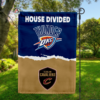 Oklahoma City Thunder vs Cleveland Cavaliers House Divided Flag, NBA House Divided Flag