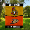 Ottawa Senators vs Anaheim Ducks House Divided Flag, NHL House Divided Flag