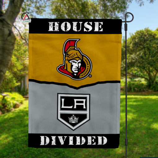 Senators vs Kings House Divided Flag, NHL House Divided Flag